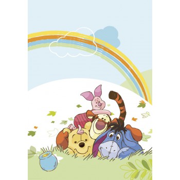 Fototapeta Kubuś Puchatek Tęcza Komar 1-446 Winnie Pooh (127 x 184 cm) - Sklep z Fototapetami na ścianęTapetydekoracje.pl
