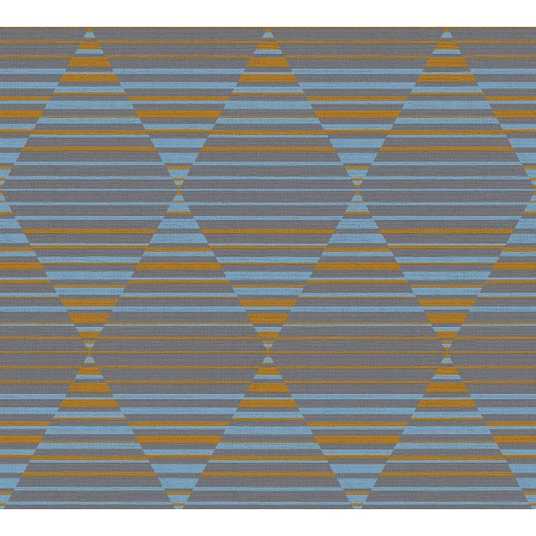 Tapeta Niebiesko Pomarańczowe Figury Geometryczne AS-Creation AS367573 - Sklep z Tapetami na ścianę Tapetydekoracje.pl