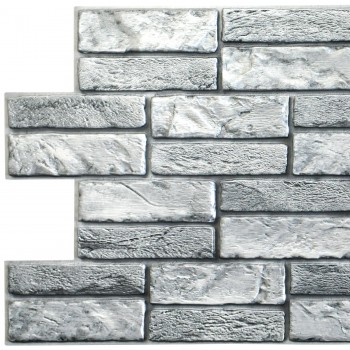Panele Ścienne PCV 19926 Kamień Szary z Fugą (955 x 476 mm) - Sklep z Panelami Ściennymi PCV Tapetydekoracje.pl