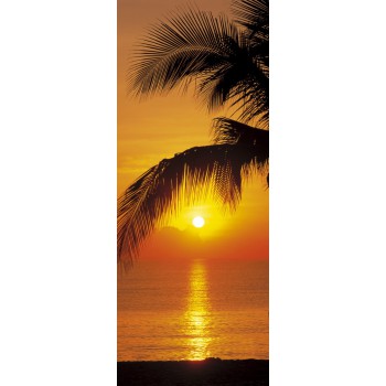 Fototapeta Komar 2-1255 Palmy Beach Sunrise (92 x 220 cm) - Sklep z Fototapetami na ścianęTapetydekoracje.pl