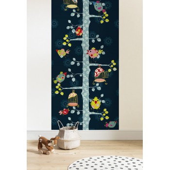 Fototapeta Drzewko z Ptakami  Komar 2-1715 LS My Size (92 x 220 cm) - Sklep z Fototapetami na ścianęTapetydekoracje.pl