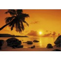 Fototapeta Słońce Wschodzące na Plaży Komar 8-316 Sunset (368 x 254 cm) - Sklep z Fototapetami na ścianęTapetydekoracje.pl