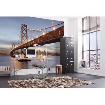 Fototapeta Most San Francisco Komar 8-733 Bay Bridge (368 x 254 cm) - Sklep z Fototapetami na ścianęTapetydekoracje.pl