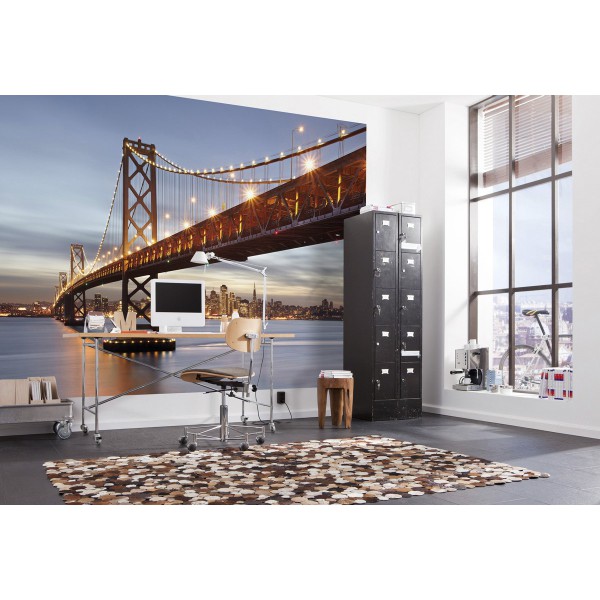 Fototapeta Most San Francisco Komar 8-733 Bay Bridge (368 x 254 cm) - Sklep z Fototapetami na ścianęTapetydekoracje.pl