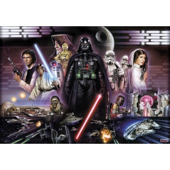 Fototapeta Gwiezdne Wojny Komar 8-482 Star Wars Darth Vader Collage (368 x 254 cm) - Sklep z Fototapetami na ścianęTapetydekorac