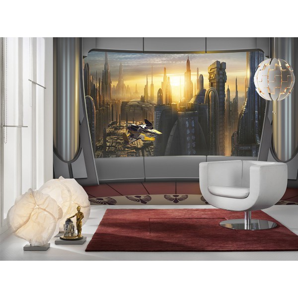 Fototapeta Gwiezdne Wojny Coruscant z Okna Komar 8-483 Star Wars Coruscant View (368 x 254 cm) - Sklep z Fototapetami na ścianęT