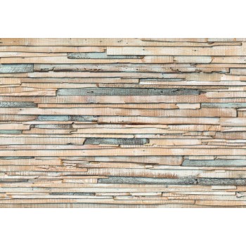 Fototapeta Ściana Drewniana Biała Komar 8-920 Whitewashed Wood (368 x 254 cm) - Sklep z Fototapetami na ścianęTapetydekoracje.pl