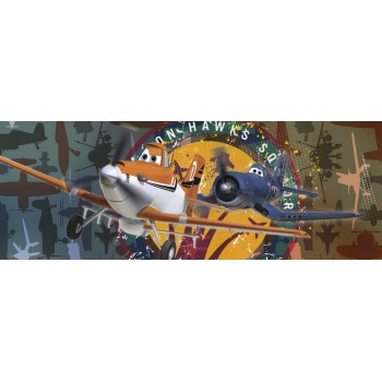 Fototapeta Dziecięca z samolotami Komar 1-464  (202 x 73 cm) - Sklep z Fototapetami na ścianęTapetydekoracje.pl
