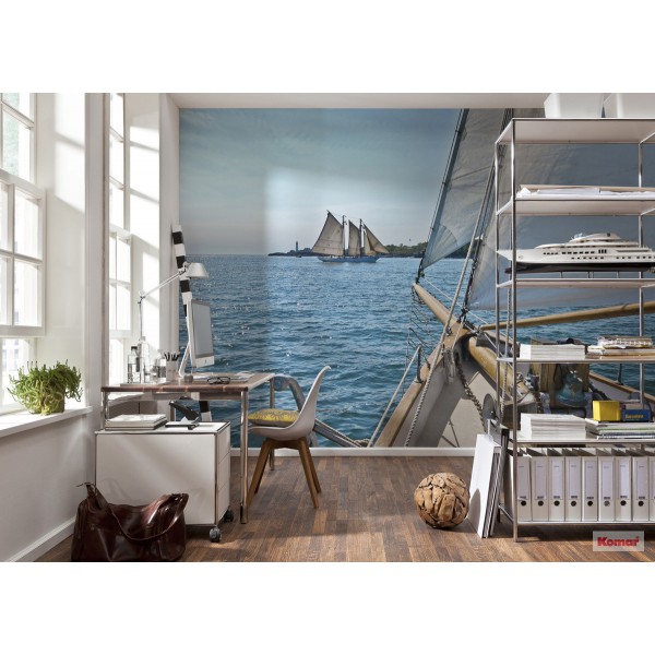 Fototapeta Jacht na Oceanie Komar 8-526 Sailing (368 x 254 cm) - Sklep z Fototapetami na ścianęTapetydekoracje.pl