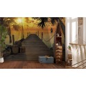Fototapeta Most na Wyspie Tropikalnej Komar 8-918 Treasure Island (368 x 254 cm) - Sklep z Fototapetami na ścianęTapetydekoracje