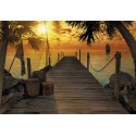 Fototapeta Most na Wyspie Tropikalnej Komar 8-918 Treasure Island (368 x 254 cm) - Sklep z Fototapetami na ścianęTapetydekoracje
