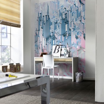 Fototapeta 3D Miasto Graficzne Komar 4-209 Duplex (184 x 254 cm) - Sklep z Fototapetami na ścianęTapetydekoracje.pl