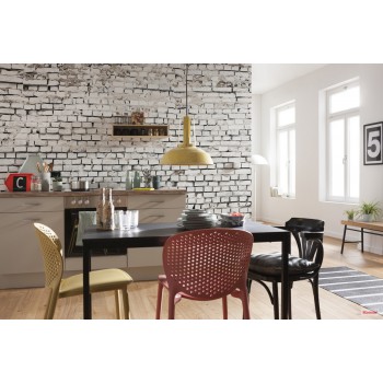 Fototapeta Cegła Biała Ściana Komar 8-881 White Brick (368 x 254 cm) - Sklep z Fototapetami na ścianęTapetydekoracje.pl