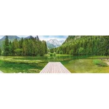 Fototapeta Jezioro Zielone Komar 4-538 Green Lake (368 x 127 cm) - Sklep z Fototapetami na ścianęTapetydekoracje.pl