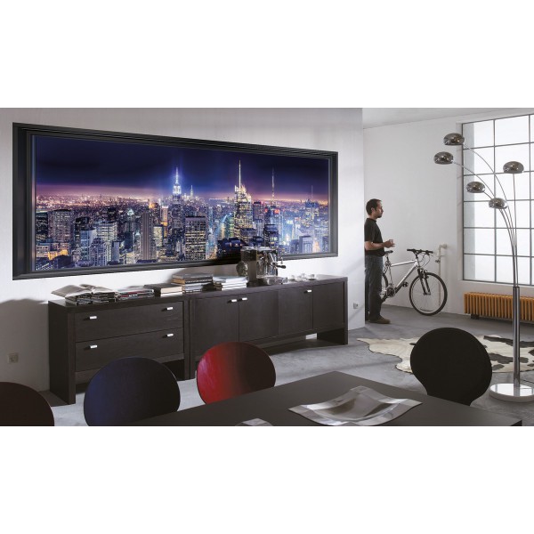 Fototapeta Miasto Nowy Jork Nocą Komar 4-877 Sparkling New York (368 x 127 cm) - Sklep z Fototapetami na ścianęTapetydekoracje.p